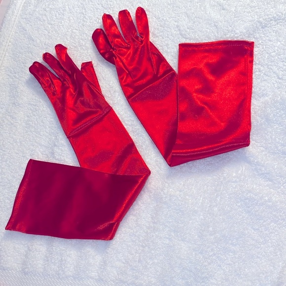 Classic Satin Glossy Long Gloves Party Bridal Dance Opera Length Gloves Hallowee - Picture 4 of 11